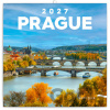 NOTIQUE Poznámkový kalendár Praha EN/CZ 2027, 20 x 20 cm - Notique