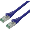 roline recycled material RJ45 (krížený) sieťový prepojovací kábel CAT 6A S/FTP 5 m modrá; 21.45.3245