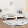 Rozkladacia denná posteľ biela 2x(90x200) cm borovicový masív-ForU-3108318