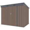 Riwall RMSP 6x8 Brown - záhradný domček kovový 2,4 x 1,8 m SM-F68K-H158-B