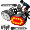 SVETLO NA BICYKEL PREDNÉ ZADNÉ LED SVETLO NA BICYKEL RIADIDLÁ SILNÉ USB JASNÉ