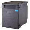 Cambro Termoizolačný box Cam GoBox s predným plnením pre nádoby 600x400 mm, so 6 vstavanými drážkami, Cambro, 126 l, so 6 drážkami, 126L, Čierna, 770x540x(H)687mm