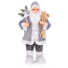 Dekorácia MagicHome Vianoce, Santa stojaci, s lyžami, 60 cm