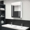 zahrada-XL LED kúpeľňová zrkadlová skrinka žiarivá biela 50x13x70 cm 326501
