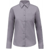 KARIBAN VINTAGE JESSICA K549 / Dámska košeľa s dlhým rukávom - silver XL