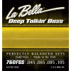 LaBella 760FGS Deep Talkin' Bass Gold Flats Standard 45-105