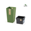 PROSPERPLAST Kvetináč URBI SQUARE ECO WOOD zelený Veľkosť: 26,5 cm