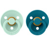 BIBS Colour cumlíky z prírodného kaučuku 2ks - veľkosť 1 - Nordic Mint / Forest Lake