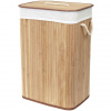 Bambusový koš na prádlo s víkem Compactor Bamboo - obdélníkový, přírodní, 40 x 30 x v60 cm RAN5217