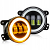 2KS 4 PALCOVÁ LED LAMPA PREDNÝ REFLEKTOR RETRO MOTOCYKLOVÁ HOMOLOGÁCIA