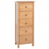 zahrada-XL Vysoká komoda so zásuvkami 45x32x110 cm dubový masív 329924