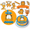 DIGITÁLNA TLAČ Jedlý obrázok na tortu GARFIELD MAČKA BAJKA + POSTAVY TEXT 21