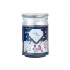 Emocio Winter Village – vonná sviečka v skle 93×142 mm so skleneným viečkom