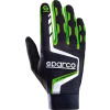 Sparco Hypergrip+ Sim Racing gamingové rukavice, barva: černo-zelená, velikost: 10