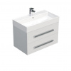 Swiss aqua technologies Koupelnová skříňka s umyvadlem SAT Cube Way 80x53x46 cm bílá lesk CUBE46802BISAT