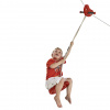 KBT KBT lanová dráha s hojdačkou pre deti Monkey swing, červená