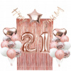 Balóny na párty - Sada balóny 21. narodeniny dvadsať Rose zlaté (Balóny na párty - Sada balóny 21. narodeniny dvadsať Rose zlaté)