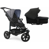 TFK Mono3 2v1 Premium Grey Combi carrycot + Seat unit Nenafukovacie kolesá (s výplňou) Hlboká vanička Anthracite with Red Higlights