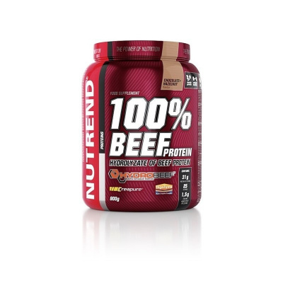Nutrend 100% Beef Protein, Príchuť čokoláda - lieskové orechy, Balenie 900 g