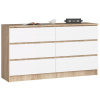 Komoda K140 6SZ CLP sonoma / biela