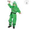 Kostým ninja zelený detský - výška 116 cm