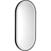 Sapho KAIRA zrkadlo oválne s LED osvetlením 45x90cm, čierna mat KA450