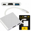 Gembird Adaptér USB typ C strieborný
