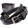 Opasok - Abiatti Black Belt - mužský produkt (Silné kožené nohavice remienok Abiatti hrubá pokožka)