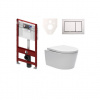 Cenovo zvýhodnený závesný WC set TECE do ľahkých stien / predstenová montáž + WC SAT Brevis SIKOTS3W3