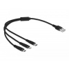 Delock 87152 USB-C USB-Micro Lightning 0.3m Kabel