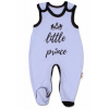 Baby Nellys Dojčenské bavlnené dupačky Little Prince modré