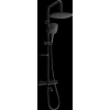 Mexen KX17 sprchový set s hornou hlavicou 24 cm s termostatickou vaňovou batériou Kai, čierna, 779001791-70