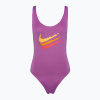 Dámske jednodielne plavky Nike Multi Logo U-Back fuchsia dream (M)