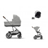 CYBEX Balios S Lux 2.0 + Cot S Lux Travel Set Aton B2 i-Size stone grey 2025