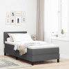 zahrada-XL Posteľ boxspring s matracom Tmavo šedá 100 x 200 cm látka 3338665