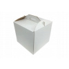 Vysoká krabica na tortu 24x24x32cm biela 10 ks