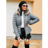 Dámska sivá vetrovka s opaskom - L