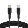 Belkin kábel Boost Charge Braided USB-C to Lightning 1m - Black CAA004bt1MBK