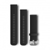 Remienok Garmin Quick Release 20mm, silikónový čierny, strieborná pracka (010-12561-02)