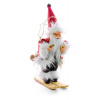 Dekorácia MagicHome Vianoce, Santa na lyžiach, 18 cm