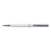 Guľôčkové pero s bielymi kryštálmi Lily Pen-MADE WITH SWAROVSKI ELEMENTS, biela, 13 cm,