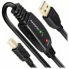 AXAGON aktívna predĺžka/repeater USB2.0 / USB-A na USB-B / ADR-210B / 10m
