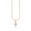 Thomas Sabo KE2226-414-14-L45V Gold-plated Necklace with Cross Pendant + Zirconia 38-45 cm Ladies
