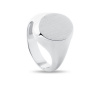 Pečatný prsteň na malíček z bieleho 14k zlata KLENOTA K0621022