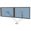 Fellowes Ergonomics arm for 2 monitors - Platinum series white (8056301)