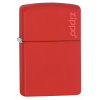 Zippo Red Matte Logo 26096