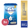 3x NUTRILON 3 Vanilla batoľacie mlieko 800 g, 12+