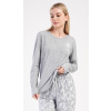 Vienetta Dámske pyžamo dlhé Períčko: šedá XXL
