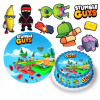 DIGITÁLNA TLAČ Jedlý obrázok na tortu Stumble Guys POSTAVY + TEXT zdarma 6