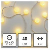 Vianočné osvetlenie EMOS 40 LED cherry reťaz - guličky 2,5 cm, 4 m, vonkajšia aj vnútorná, teplá biela, časovač (D5AW01)